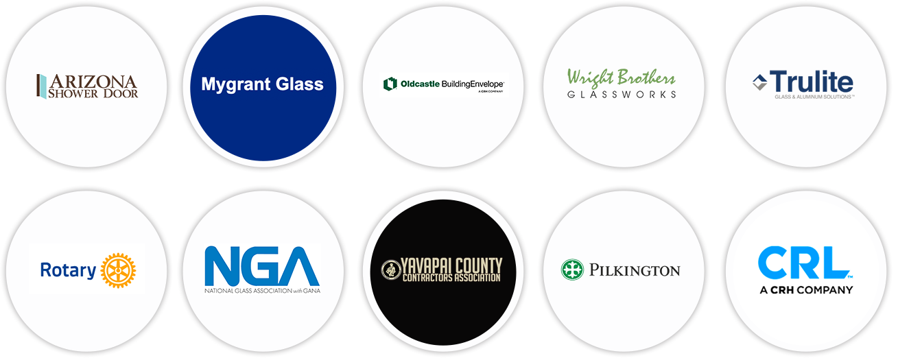 Bennett Glass and Mirror glass shop affiliate company logos