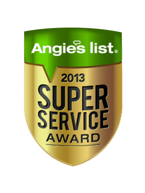Bennett Glass and Mirror icon showing they Received Angie's List Super Service Award